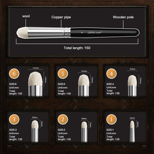 Venta caliente 6 tamaño miniatura modelo Hobby detalle pintura pincel conjunto acuarela pintura al óleo - Product Image 4