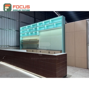 Vitrine à café contemporaine, étagère de présentation en verre, espace de présentation de pâtisseries, armoire de présentation pour café - Product Image 3