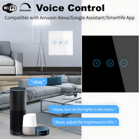 Interrupteur variateur intelligent Smart Life 240V UK pour maison intelligente avec application WiFi, télécommande et commande vocale pour l'éclairage mural