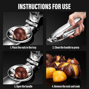 Productos más vendidos 2025 utensilios de cocina <span class=keywords><strong>Gadgets</strong></span> 304 Cascanueces de acero inoxidable para nueces Hand Cracker Clip de castañas - Product Image 4