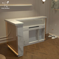 Comptoir de réception de bureau au design épuré, table de réception compacte pour petit salon de manucure