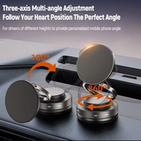 Nouveau support de téléphone portable magnétique pliable à rotation 360° pour voiture, avec ventouse, support de bureau et fixation pour voiture – Tendance 2026