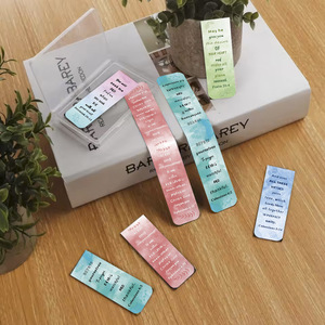 Best Selling 5pcs Watercolor <strong>Bible</strong> <strong>Scripture</strong> PVC Magnetic <strong>Bookmarks</strong> Creative Literary Material Page Folder - Product Image 5