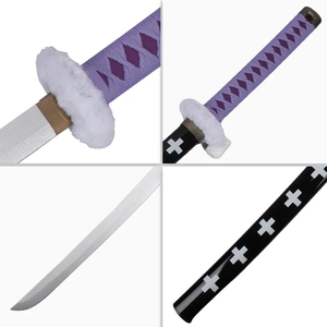 Vente en gros d'épée Anime une pièce épée Trafalgar D Water Law accessoires en bois jouet de jeu de rôle <span class=keywords><strong>Katana</strong></span> épées pour garçons Cosplay - Product Image 2