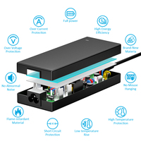 Chargeur universel pour ordinateur portable 240W 18V 19V 19.5V 20V 12A, adaptateur secteur de bureau avec 6 embouts pour HP, Dell, Lenovo, Asus, Acer, MSI