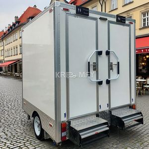 Toilettes mobiles de luxe VIP robustes pour chantier, remorque sanitaire portable à 2 cabines pour appartements et immeubles de bureaux - Product Image 3