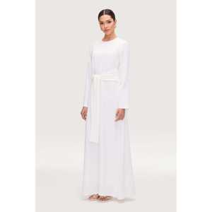 <span class=keywords><strong>Isabella</strong></span> White Tie Waist Maxi Dress Casual & Party Style Col Carré & Taille Empire Viscose XS Taille Durable pour Femme - Product Image 6