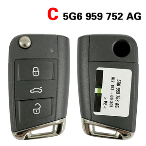 CN001068 5G0 959 753 BA/5G0 959 752 BB Llave Inteligente para Auto, Control Remoto Inteligente 3B ASK 433MHz con Chip ID48, Llave Inteligente Plegable para Volkswagen Tiguan Touran - Product Image 3