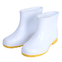 Matériau en PVC imperméable transparent pour hommes pour chaussures de style lingot bottes de pluie