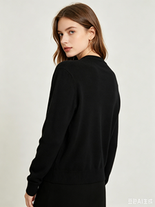 Cardigan noir à col rond et simple boutonnage pour femme, style coréen, Marks & <span class=keywords><strong>Spencer</strong></span>, fermeture boutonnée sur le devant, taille UK 18 (EU 46) - Product Image 2
