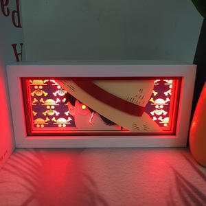 Lampe <span class=keywords><strong>de</strong></span> nuit LED 16 couleurs à faible MOQ, avec batterie USB, boîte à <span class=keywords><strong>ombre</strong></span> en papier 3D, pour chambre à coucher, cadeau, décoration - Product Image 1