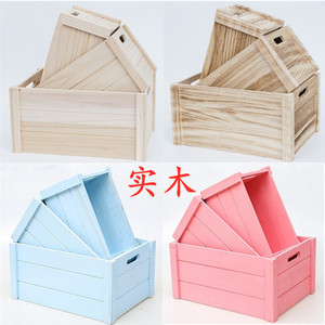 Boîte en bois rectangulaire, cadre en bois massif, conteneur de rangement et de présentation, sur mesure, couleur naturelle, finition légère - Product Image 3