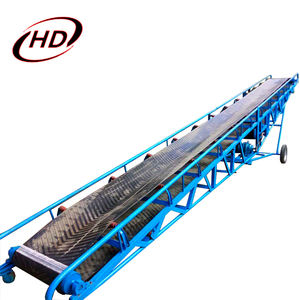 Mobiele graanlaadhopper van staal met hellende bandtransportband en trommelmotor - Product Image 2