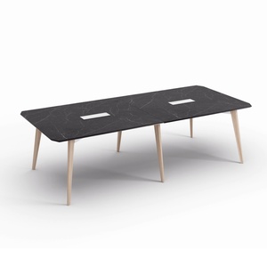 Modern Luxury Design Industrial Supplier Meeting Room Conference Office Furniture Frame <b>Desk</b> Table and Chairs <b>Set</b> Solid Wood - Product Image 1