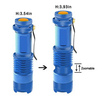 Promotion chaude petite torche utilisation industrielle 1000 lumens aluminium LED lampe de poche tactique pas cher et alimenté par batterie sèche