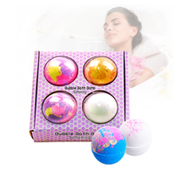 Bombes de bain naturelles artisanales de luxe, biologiques, colorées, en forme de boule, coffret cadeau relaxant et hydratant pour le bain