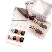 Manucure anti-poussière ongles conseils conteneur de stockage bijoux plateau transparent boîtes d'affichage appuyez sur la boîte d'emballage des ongles
