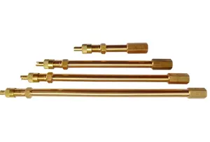 140mm Brass Auto Tire Valve Extension Adaptor Air Tyre Stem Extender Inflation Straight Bore
