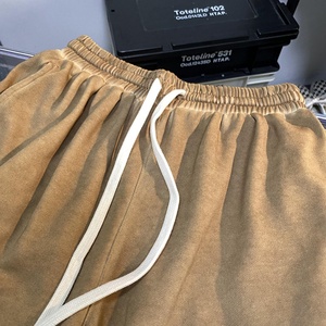 Service OEM de logo personnalisé, vêtements de sport pour hommes, vêtements décontractés amples, imprimés, streetwear, toile vintage lavée, nylon/coton, séchage rapide - Product Image 5