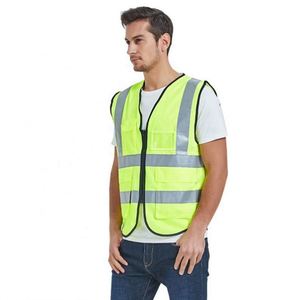 Nouvelle promotion : Gilet de travail réfléchissant réversible à double boutonnage pour homme, multi-poches, décontracté, pour l'été, sécurité en ingénierie - Product Image 5