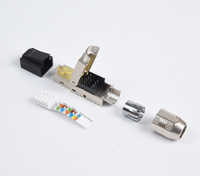 Colokan Modular Jaringan Cat6a Cat7 CAT8 Rj45 Toolless Konektor Pria FTP