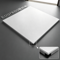 Dalle de plafond acoustique perforée en aluminium thermolaqué 600x600, ignifuge, pour plafond suspendu, idéale pour hôtels et bureaux