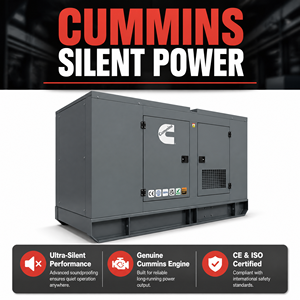 Générateur diesel silencieux Cummins d'origine 100 kW 125 kVA et générateur diesel chinois à faible bruit à prix compétitif - Product Image 1