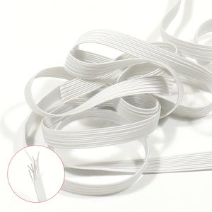 Chất Lượng Tốt Trắng Đen 3 Mét 5 Mét 7 Mét 9 Mét 10 Mét 12 Mét Dệt Kim Cao Su Bện Đàn Hồi Ban Nhạc Phẳng - Product Image 1