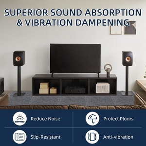 20 Pièces Tapis Acoustique Absorbant le Son en Feutre PET, Tapis de <span class=keywords><strong>Piano</strong></span>, Tapis de Batterie, Tapis de Sol Antidérapant Anti-Vibration à Emboîtement - Product Image 5