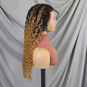 200% Human Hair <b>Wigs</b> #1BT/30 Water Wave <b>Lace</b> Front <b>Wigs</b> Long 13x4 Transparent <b>Lace</b> Frontal Hair <b>Wig</b> - Product Image 4