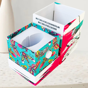 Custom Logo Printed 1 Gram Pen Box CR Lock Packaging with UV Coating Embossing Mysterious Childproof Art Paper Cartridge Set - Product Image 2