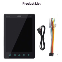 Lecteur MP5 de voiture 2 DIN 9,5 pouces avec écran tactile, système Wince, prise en charge du CarPlay filaire, Bluetooth intégré pour caméra de recul