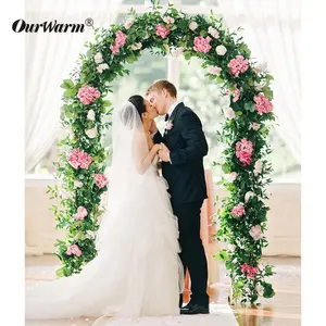 OurWarm Sắt Wedding Arches Khung Trang Trí Backdrop Pergola Vườn Hoa Đứng Removable Trắng Tự Làm Bóng Wedding Arch