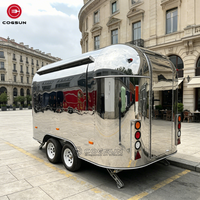Remorque alimentaire en acier inoxydable Cogsun pour la restauration mexicaine, idéale pour les événements de food trucks locaux, remorque à mini-beignets personnalisée