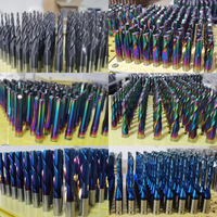Set pisau pemotong paduan keras berlapis DLC berkualitas tinggi OEM ODM yang dapat disesuaikan, alat pertukangan kayu, mesin ukir CNC padat