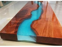 Résine époxy la moins chère 3:1, époxy cristallin transparent, liquide à coulée profonde, sans bulles, colle époxy AB pour table en bois, art, artisanat, couche de finition