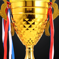 Trophée en métal JZ personnalisé de grande taille vente en gros trophée Souvenir Basketball Football Sports Trophées pour événement de compétition
