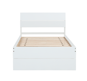 Modern Design Twin Size <b>Platform</b> <b>Bed</b> <b>Frame</b> with Drawers White Washed Color Murphy <b>Bed</b> - Product Image 5