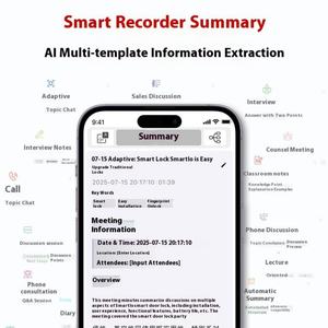 Nouveau stylo d'enregistrement intelligent A30 avec IA, 256 langues, transcription en temps réel, traduction, résumé, partage, enregistreur vocal numérique - Product Image 3