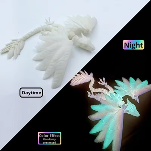 Umweltfreundliches Cartoon-Tier 3D-Gedrucktes PLA Federfliegender Drache Pterosaurier Bewegliches Gelenkmodell Handgefertigtes Geschenkspielzeug - Product Image 6