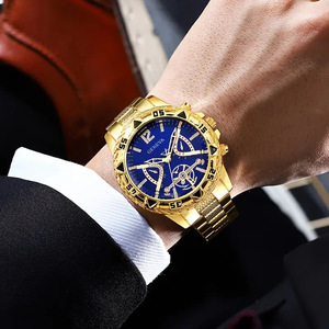 Business <strong>Men's</strong> Genuine Popular Non-Automatic Mechanical Watch Stainless Steel Waterproof Quartz Wristwatch 10m Water Resistance - Product Image 1