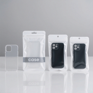 Custodia personalizzata Opp trasparente sacchetti di plastica con Logo trasparente custodia per cellulare sacchetti richiudibili per custodia per telefono - Product Image 3