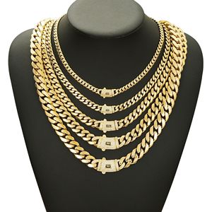 OEM ODM LEPAI Juego de Collar y Pulsera de Cadena Cubana <span class=keywords><strong>Miami</strong></span> de 6-14mm, Oro 14K 18K, Acero Inoxidable, Cadena de Eslabones Cubanos, Estilo Hip Hop - Product Image 4