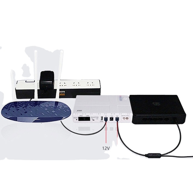 10400Mah DC Uninterruptible Power Supply POE5V9V 12V DC UPS for WIFI Router Modem Online MINI UPS...........