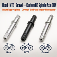 Axe de pédalier de vélo CNC OEM, conique carré cannelé en acier chromoly et titane pour VTT, vélo de route et gravel - Fabricant