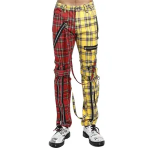 DiZNEW Wholesale Chino Pants Apparel Mens Woven Plaid Checked Pants Trousers