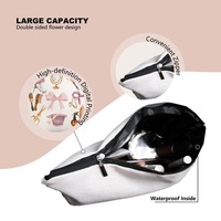Sac de maquillage pour coiffeur, impression numérique haute définition, portable, imperméable, en lin, organiseur de cosmétiques pour outils de beauté
