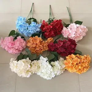 5 가지 수국 꽃다발 웨딩 꽃 용품 인공 시뮬레이션 꽃 데이지 홈 장식 인공 꽃