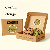 Boîte à biscuits personnalisée en carton alimentaire, emballage pour macarons, pâtisserie, boîte pliante en papier pour brownies, beignets