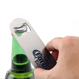 Ouvre-bouteille de bière en acier inoxydable, lame de Bar avec Logo personnalisé, blanc en métal brossé, vente en gros, 1 pièce - Product Image 2